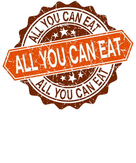 All you can eat stamp